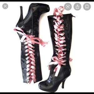 Women’s Penthouse Black Patent Leather Boots